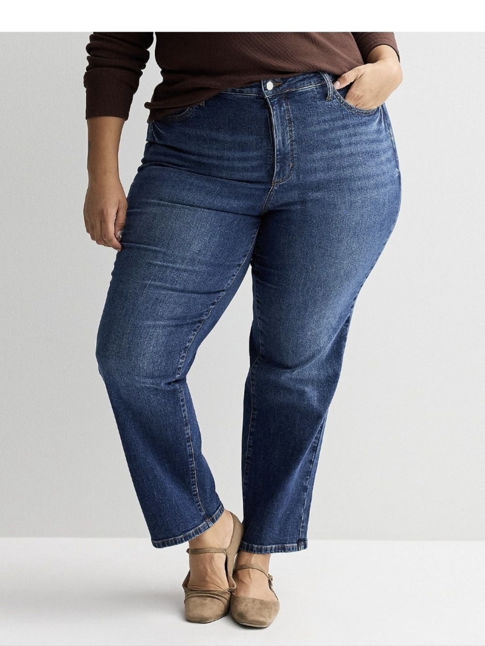 Plus Size Sonoma Goods For Life® High-Rise Straight Jeans